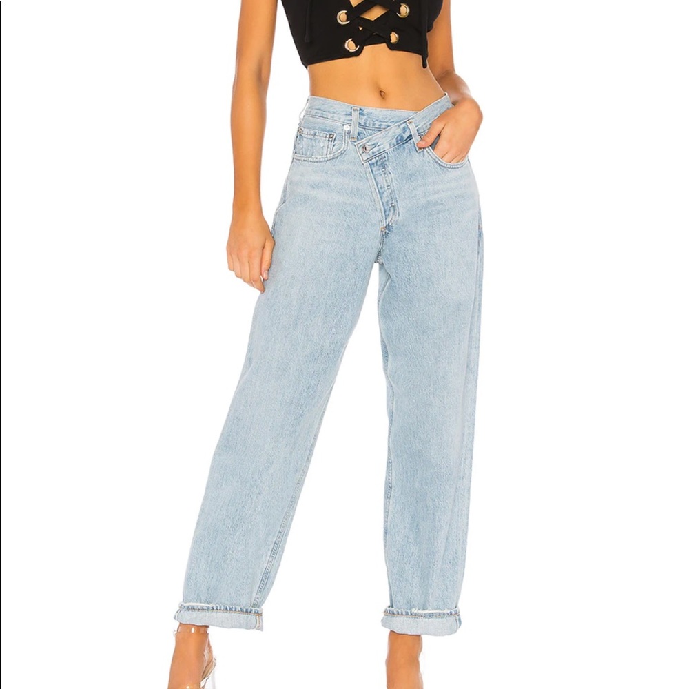 Agolde criss cross jeans
